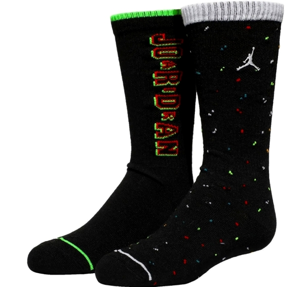 NWT Boy's Jordan Slime Vortex 2 Pack Crew Socks - Picture 1 of 12